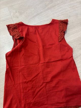 Camiseta Stradivarius Roja Talla M