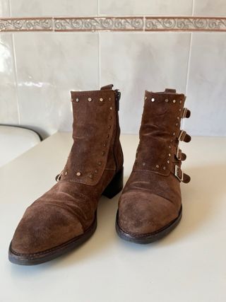 Botines Serraje Marrón Talla 37