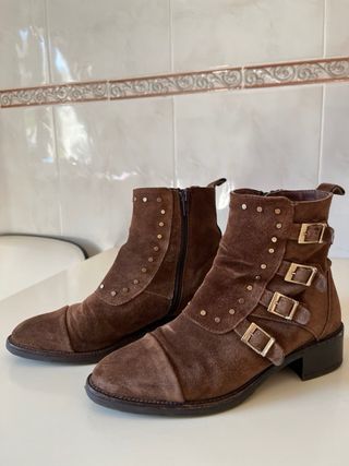 Botines Serraje Marrón Talla 37