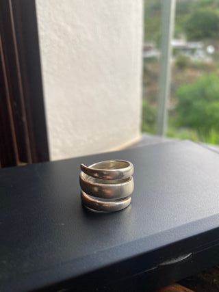 Anillo Plata Espiral Ajustable