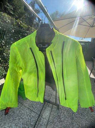 Completo moto donna nero/giallo fluo