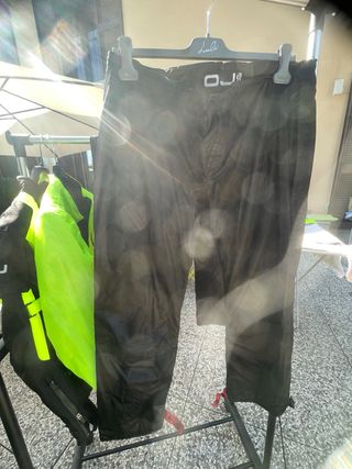 Completo moto donna nero/giallo fluo