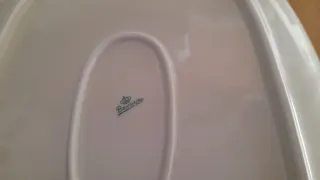 Set servizio pesce vintage oro e porcellana