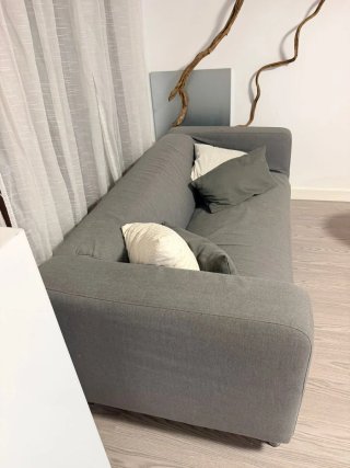 Sofá gris 3 plazas