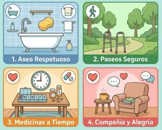 Cuidados personas mayores.