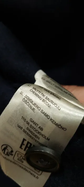 Camisa Gant Azul XL Nova