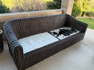 Conjunto salón exterior mimbre
