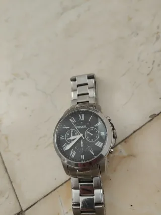 Reloj Fossil Hombre Negro/Plateado