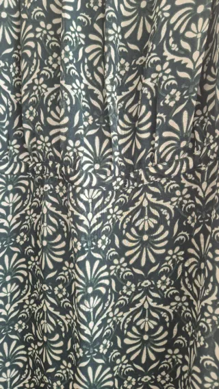 Vestido largo Zara estampado verde