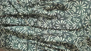 Vestido largo Zara estampado verde