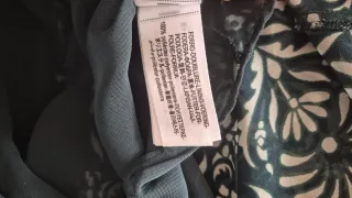 Vestido largo Zara estampado verde