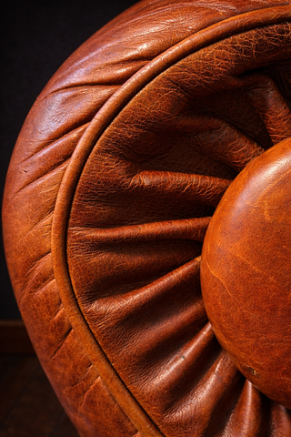 Sillón Chester club Piel con Reposapiés