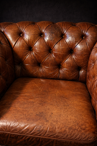 Sillón Chester club Piel con Reposapiés