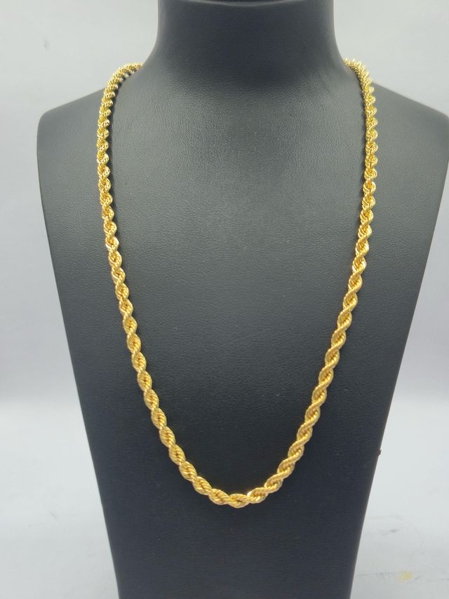 Cadena Cordón Salomónico oro 18k 44 cm