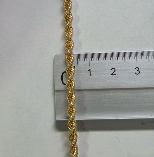 Cadena Cordón Salomónico oro 18k 44 cm
