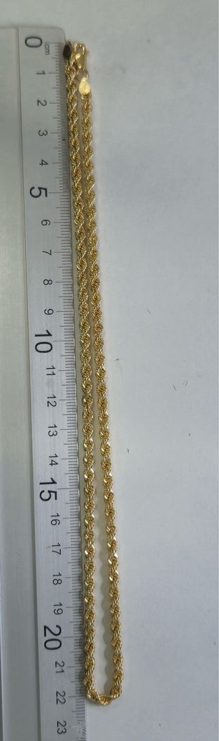 Cadena Cordón Salomónico oro 18k 44 cm