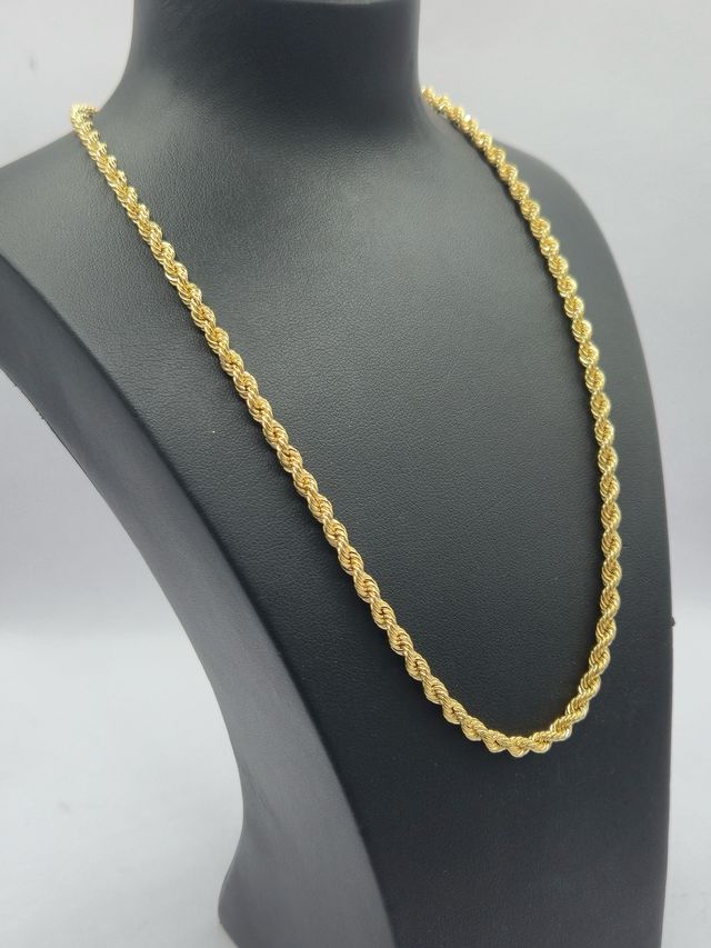 Cadena Cordón Salomónico oro 18k 44 cm