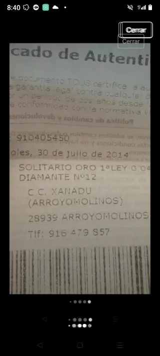 Anillo Tous Oro 18k y diamantes