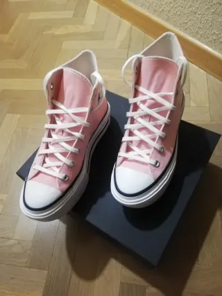 Converse plataforma rosa talla 39