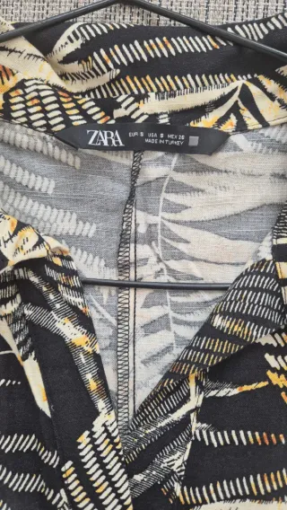 Vestido Zara Estampado Hojas