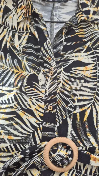 Vestido Zara Estampado Hojas