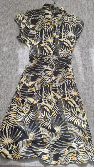 Vestido Zara Estampado Hojas
