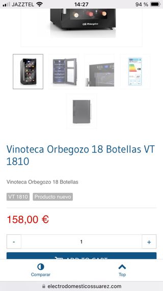 Botellero Orbegozo VT1810