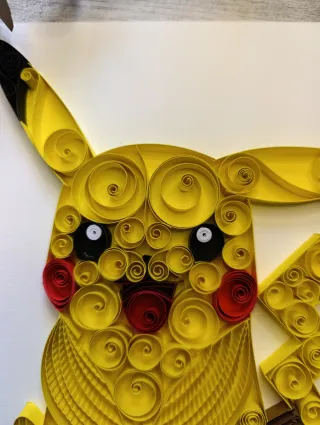 Pikachu en Filigrana de Papel (Quilling)