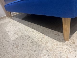 Sofá Cama Azul Tela