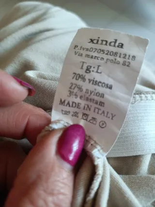 Pantaloni a zampa panna estivi elasticizzati