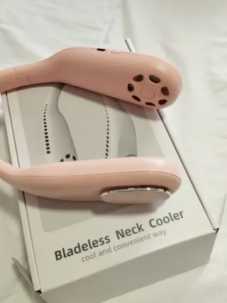 Ventilador de cuello portátil rosa