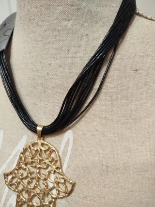 Colgante Hamsa Dorado Nuevo