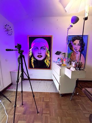 Retrato Madonna fluorescente 100x140 único