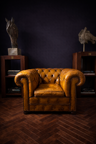 Sillón Chester Piel Mostaza XL