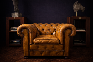 Sillón Chester Piel Mostaza XL