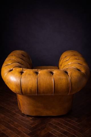 Sillón Chester Piel Mostaza XL