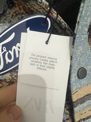 Cazadora Zara Jacquard Ford Talla M