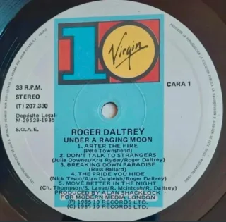 Vinilo LP Roger Daltrey (The Who)- Under a Raging
