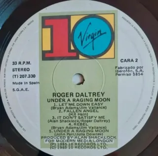 Vinilo LP Roger Daltrey (The Who)- Under a Raging