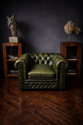 Sillón Chester Piel Verde