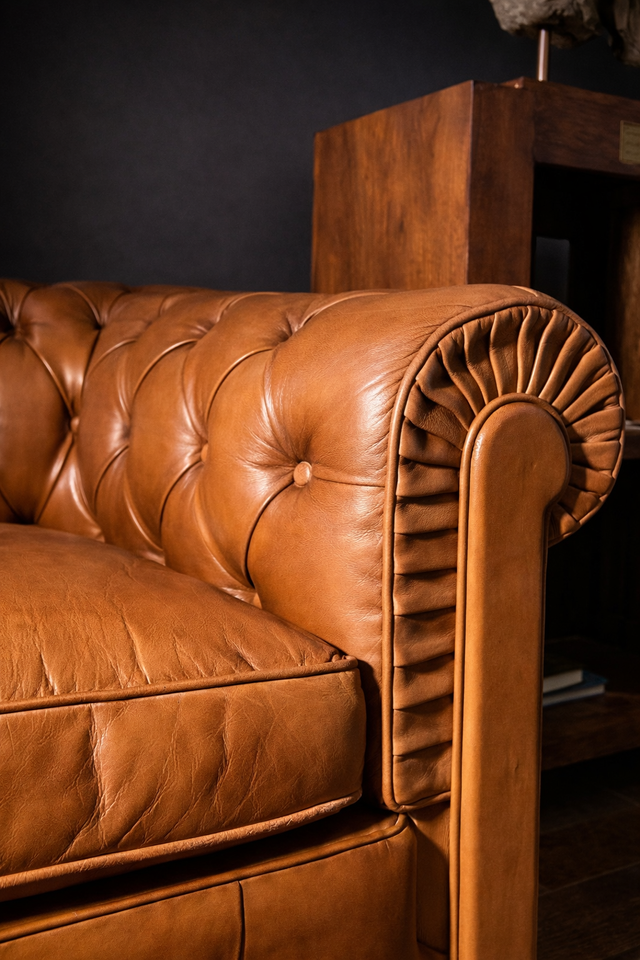 Sillón Chester Piel Coñac