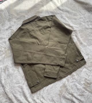 Chaqueta cazadora verde oliva algodón