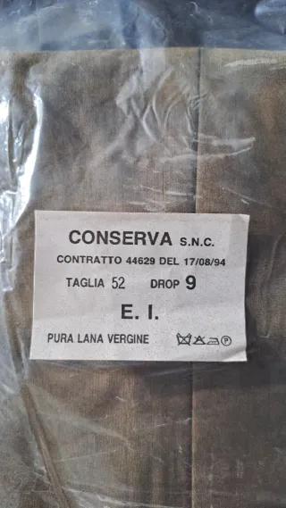 Pantalone drope lana verde militare tg 52