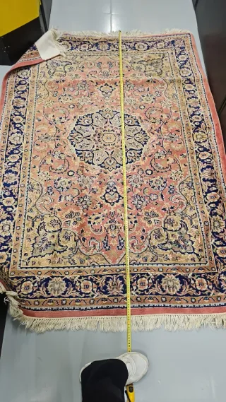 Alfombra India Lana Rosa y Azul