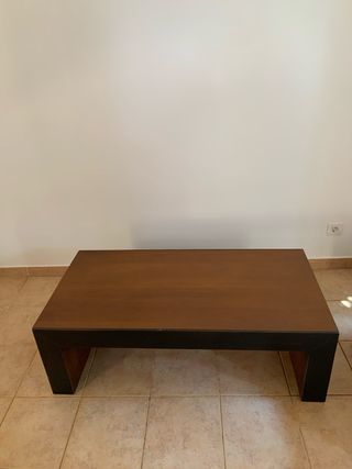 Conjunto 4 mesas madera negras/marrones