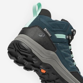 Botas de senderismo impermeables mujer, MH100 verde y gris