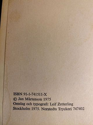 Poesía Jan Mårtenson: Mellan Tidaholm (1975)