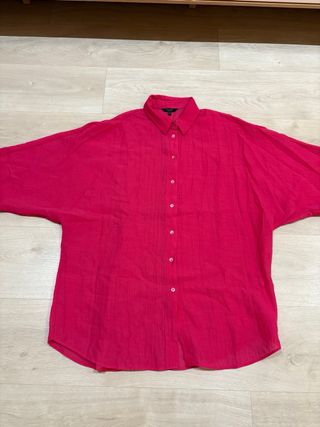 MASSIMO DUTTI camisa mujer fucsia L como nueva