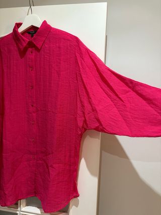 MASSIMO DUTTI camisa mujer fucsia L como nueva