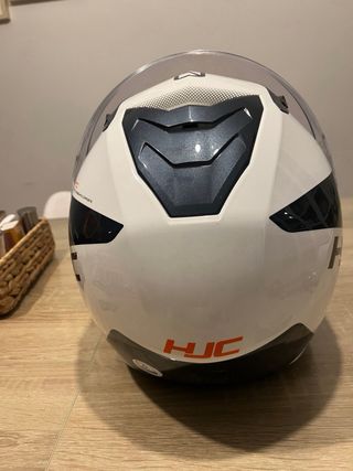 Casco Moto HJC Blanco y Negro
